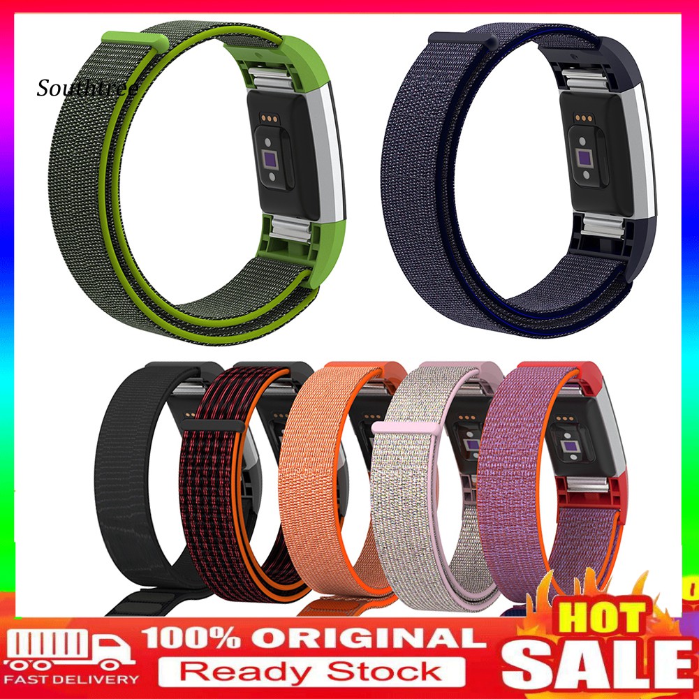 (Hàng Có Sẵn) Dây Đồng Hồ Nylon Cho Fitbit Charge 2