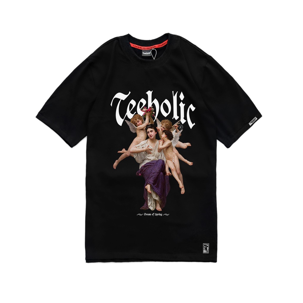 Áo Thun Unisex TeeHolic In Hình Thiên Thần Ver3 THS Màu Đen Trắng
