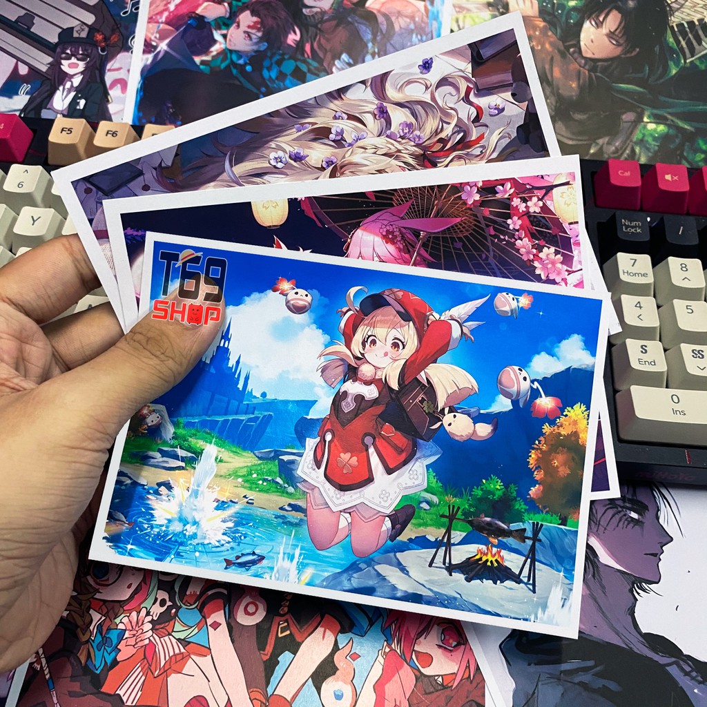 Postcard Anime, Game in hình theo yêu cầu - Giấy cao cấp