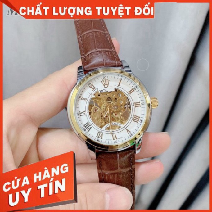 (Thẻ bảo hành 12 tháng) Đồng hồ nam Rolex, máy cơ 40 mm hàng cao cấp (Rolex.automatic)