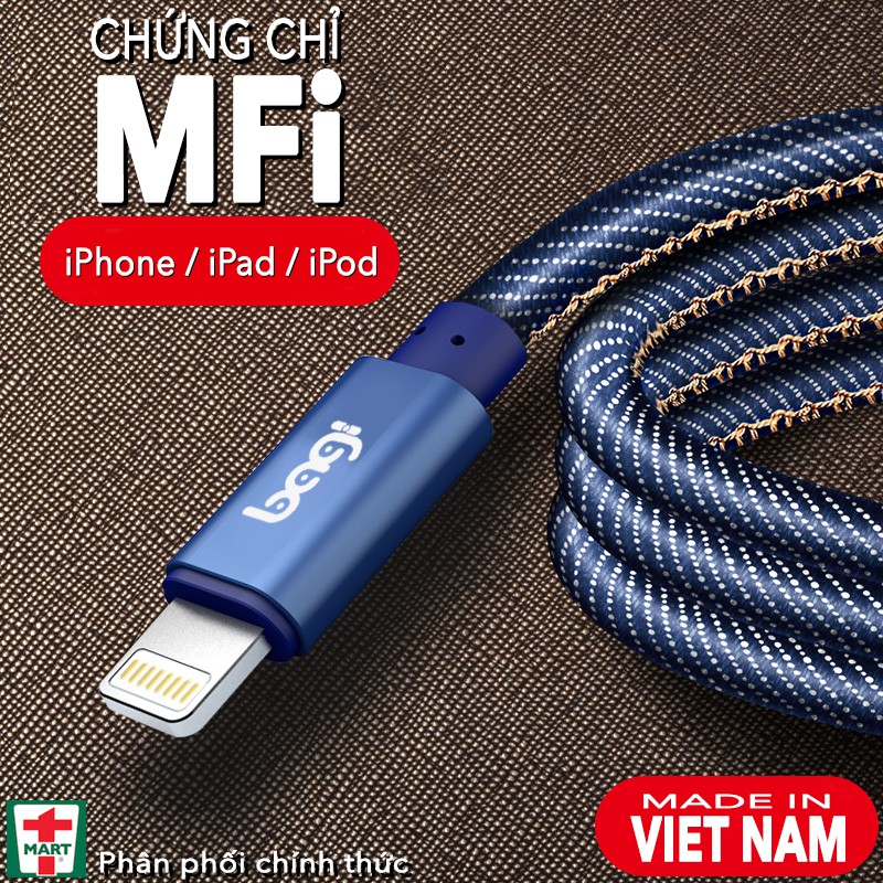 Cáp sạc Bagi Lightning theo tiêu chuẩn MFi của Apple