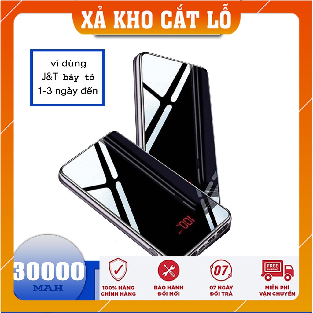 Sạc dự phòng 30000mah thị pin Chính hãng USB đôi Sạc nhanh power bank |ShopMo