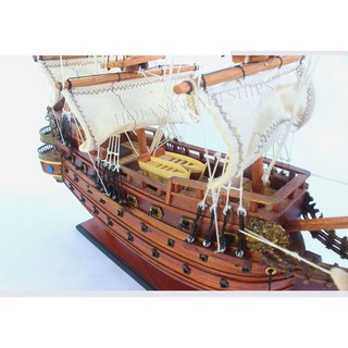 Mô hình thuyền chiến gỗ Sanfelipe (Thân: 40cm)