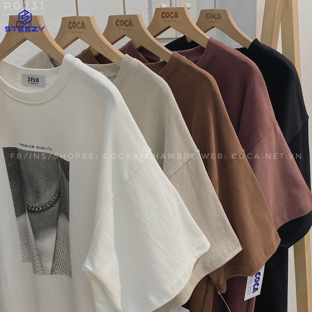 [P0231] Áo thun cotton mặt lông dày in hình PREMIUM form rộng (Có sẵn/Ảnh thật)