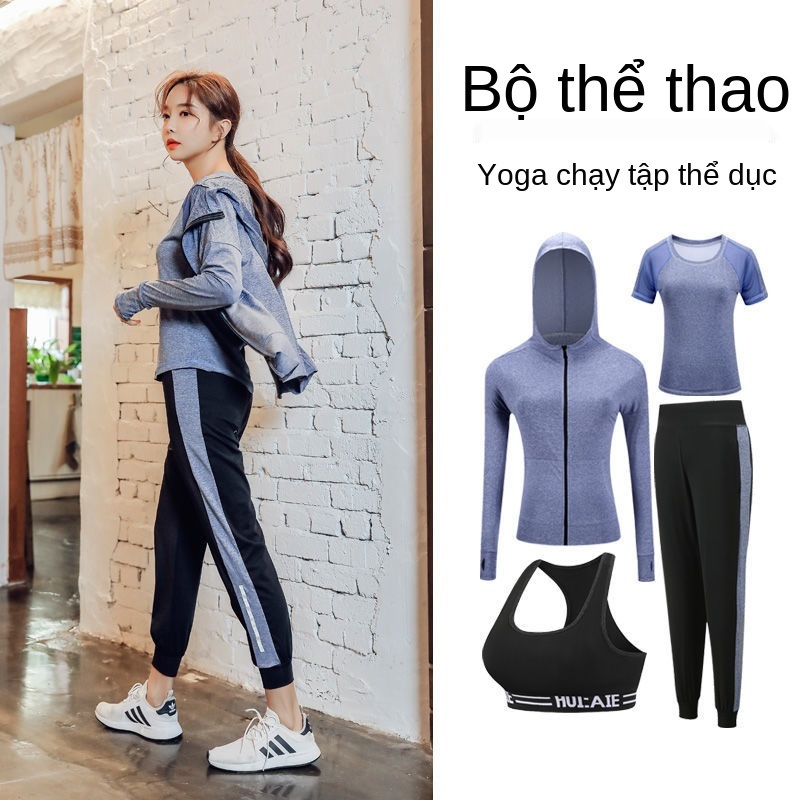 ™✱▣Quần áo yoga tập thể dục của phụ nữ mùa hè rộng rãi cộng với kích thước phòng chạy thao phù hợp buổi sáng