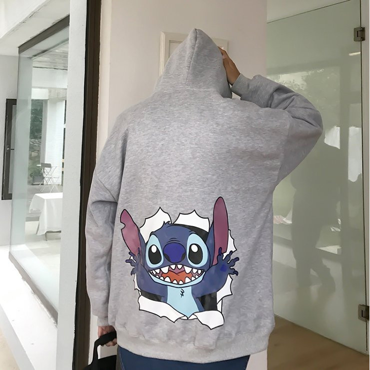 Áo Hoodie Nón Chui Trùm Đầu Nữ Nam Unisex Chất Vải Nỉ Poly Khủng Long Lưng