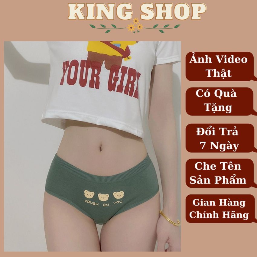 Quần lót nữ Cotton kháng khuẩn họa tiết sexy gợi cảm cực xinh L1760