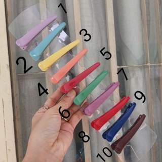 Kẹp mỏ vịt nhựa màu bóng cở nhỏ 8cm