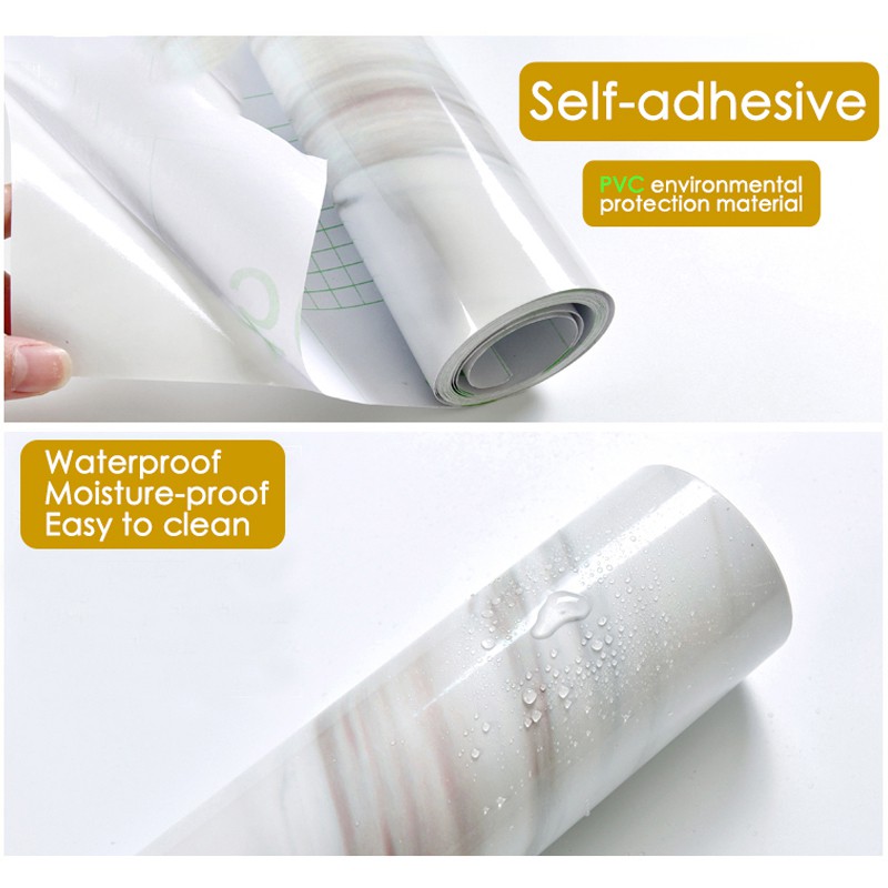 Cuộn Giấy Dán Tường Màu Đá Cẩm Thạch , Chống Thấm Nước 0.6M * 5M