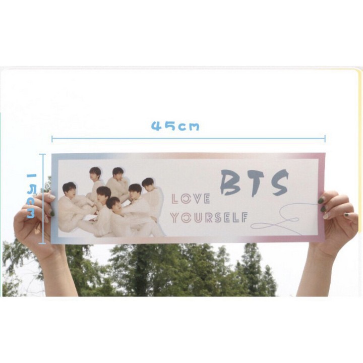 Banner Bts army trang trí trưng bày trang trí bàn học trang trí nhà cửa đẹp hình ảnh thần tượng hàn quốc