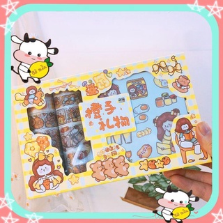 Set Washi Tape Sticker Xinh Đáng Yêu Anime Cute Trang Trí Góc Học Tập Vali Mũ Bảo Hiểm Sổ Tay Vở