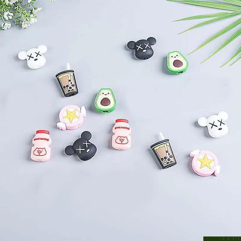 Phụ kiện bảo vệ dây cáp sạc chống đứt hình hoạt hình dễ thương thích hợp cho Apple