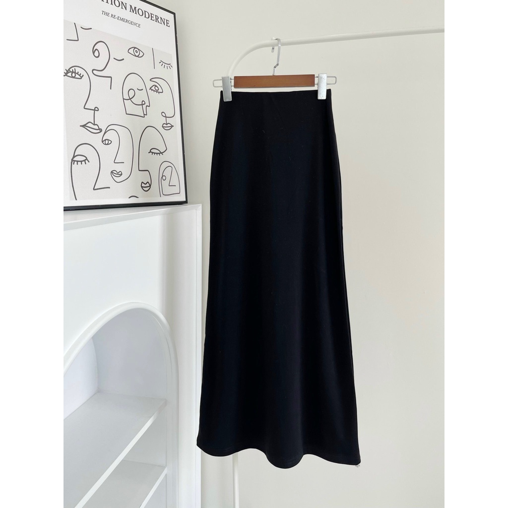 Chân váy thun đen co dãn mềm mịn xinh xắn - Musi Shirt