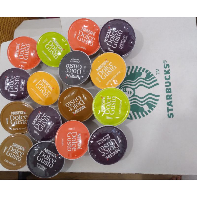 Hộp 16 viên cà phê Starbucks và Nescafe Dolce Gusto