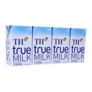 Lốc sữa TH true milk có đường 4 hộp x 110ml