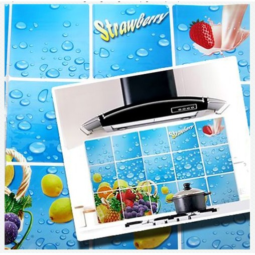 Decal dán bếp tráng nhôm cách nhiệt - trái Cây và Chanh Vàng