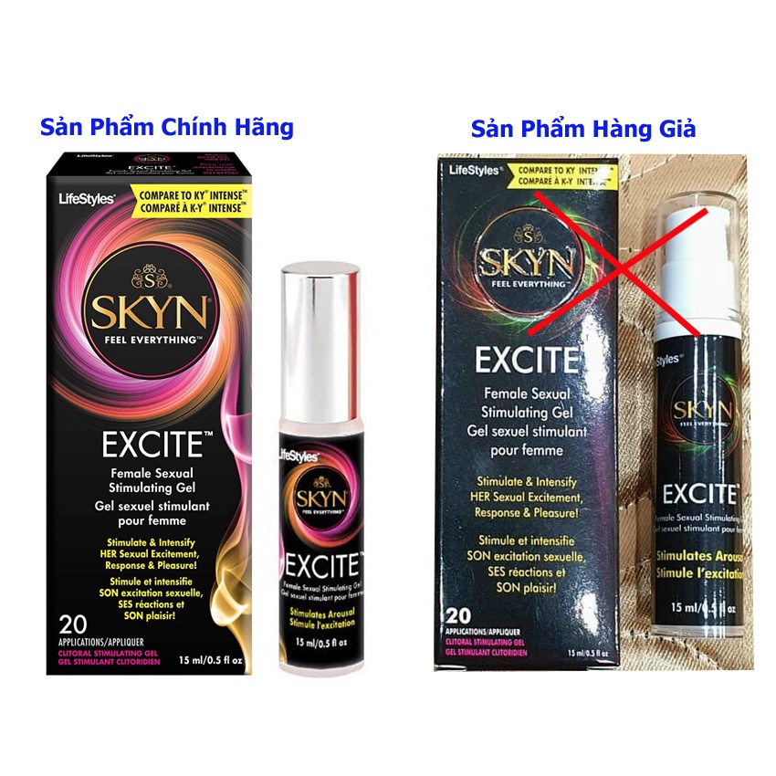 Gel bôi trơn tăng khoái cảm cho phụ nữ LifeStyles Excite 15ml
