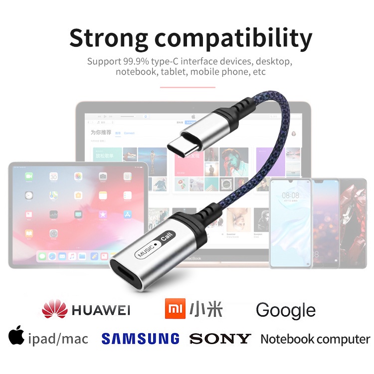 Bộ Chuyển Đổi Âm Thanh Kỹ Thuật Số USB C Sang Lightnig Type C Dac Cho Tai Nghe I-pad Pro Mac-book Magic-book