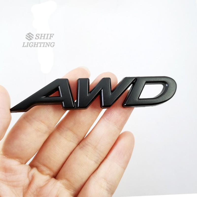 Miếng logo dán an chữ AWD bằng kim loại cá tính dành cho xe Mazda