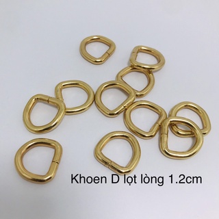 Khoen d kim loại mạ vàng - phụ kiện làm túi xách lọt lòng 1.2cm - handmade 88