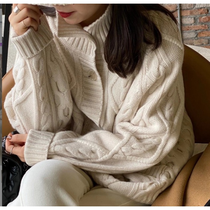 Áo khoác cardigan len thừng phong cách Hàn Quốc siêu hot