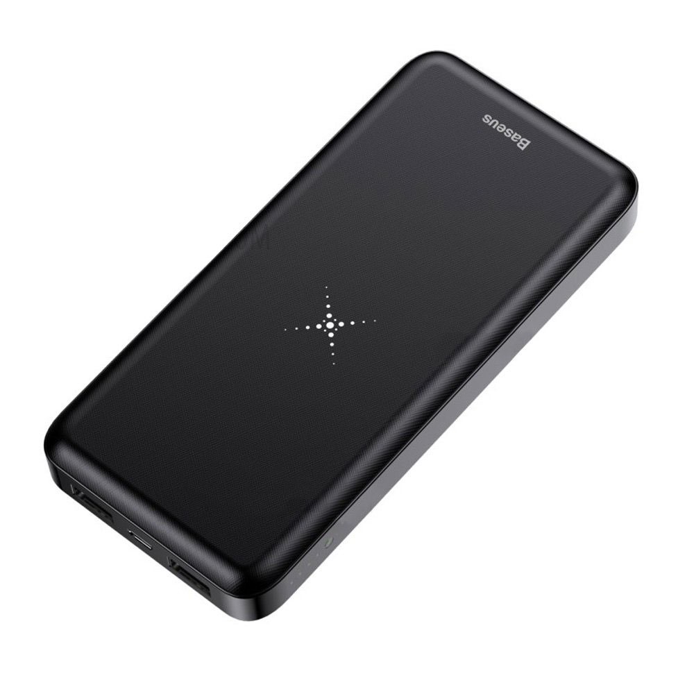 Pin sạc dự phòng không dây Baseus M36 cho iPhone/ iPad/ Samsung/Oppo (10,000mAh, 2.1A, 5W Qi Wireless Charger, LED, 2 US