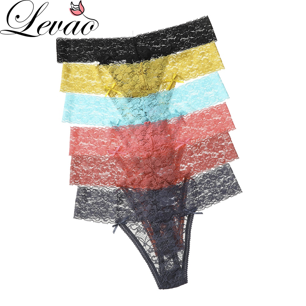 Quần lót Levao chất liệu ren xuyên thấu thời trang gợi cảm cho nữ