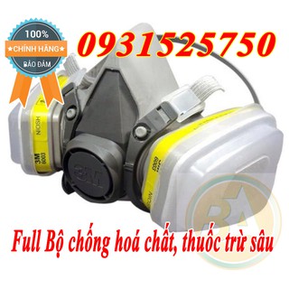 Bộ mặt nạ phòng độc 3M 6200 và 2 phin lọc 3M 6003 lọc bụi vô cơ hữu cơ