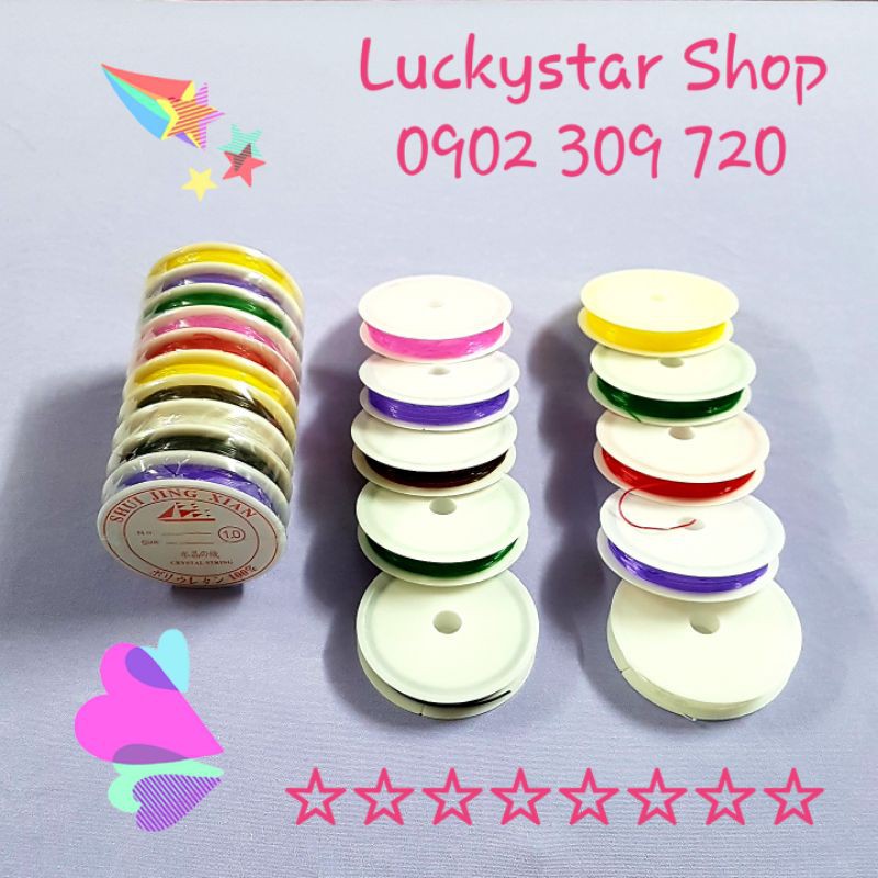 Dây Cước Nhựa có độ đàn hồi tốt, co dãn, dài 4 mét dùng xỏ vòng, xâu vòng, thắt vòng, đan dây, xỏ chuỗi, vòng tay.