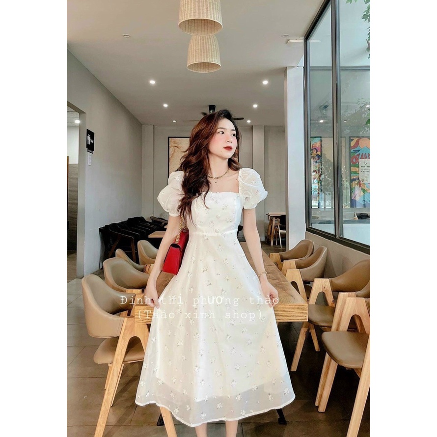 VNXK- ĐẦM VOAN HOA KIẾNG XÒE TAY CON:: 190K