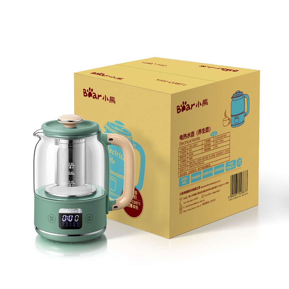 Bình Pha Trà Đa Chức Năng Bear Model : YSH-C08T1 - Chính Hãng Bảo Hành 18 Tháng - Bếp Nhà Bear