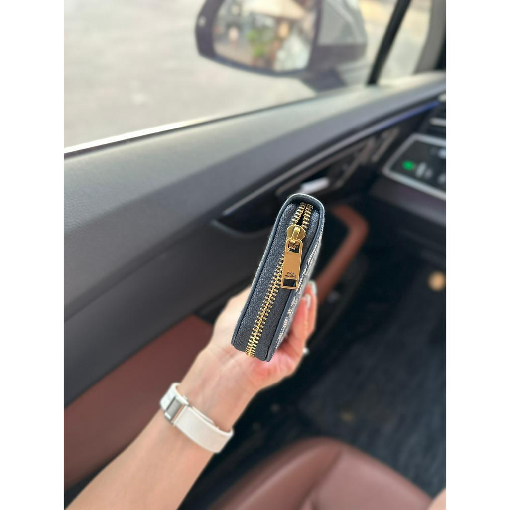 Ví Cầm Tay Di.or Size 20cm ĐEn, Ghi