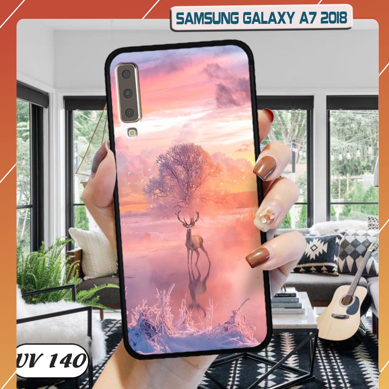 Ốp lưng Samsung Galaxy A7 2018 lưng nhám viền dẻo
