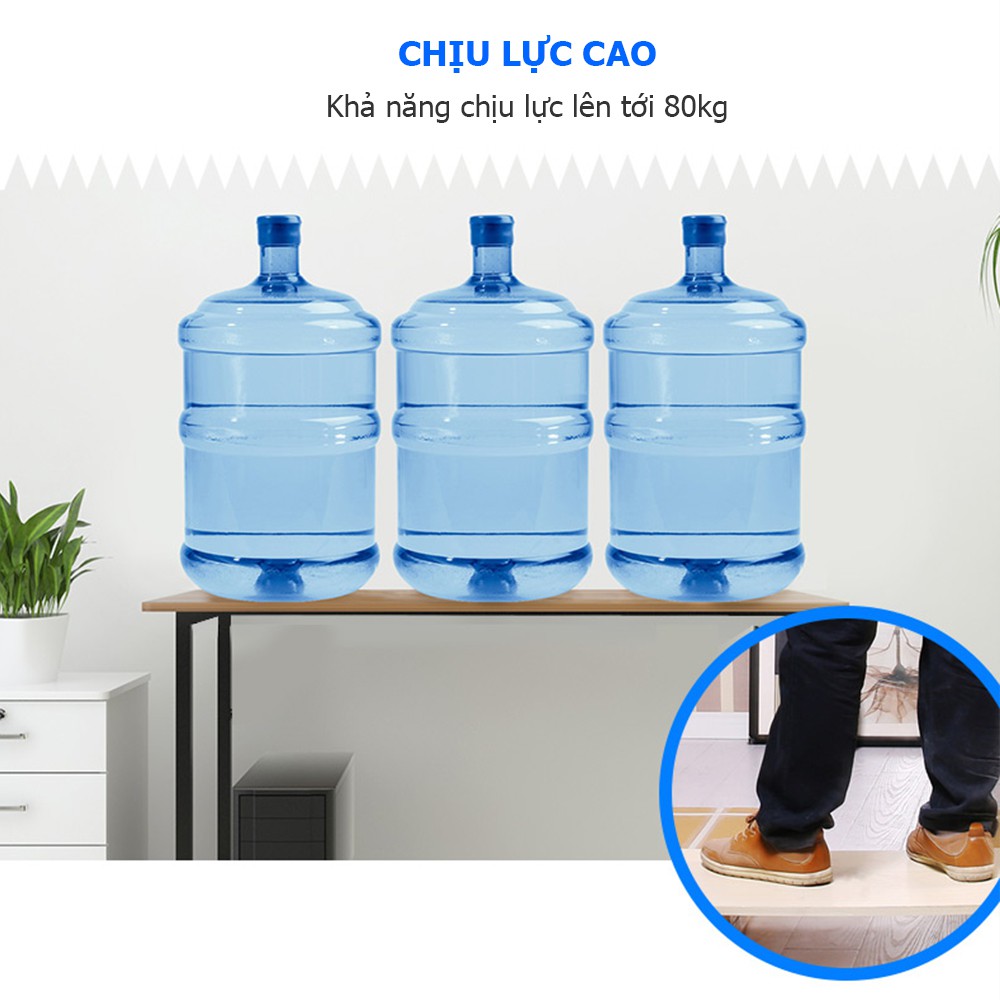 Combo bộ bàn ghế làm việc, học tập kiểu hàn kèm ghế eames, định vị lỗ mặt bàn dễ dàng lắp đặt, mặt bàn bo góc an toàn