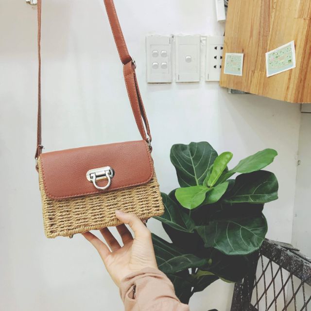 Túi cói hộp