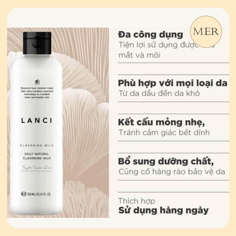 Sữa Tẩy Trang Đa Năng LANCI DAILY NATURAL CLEANSING MILK