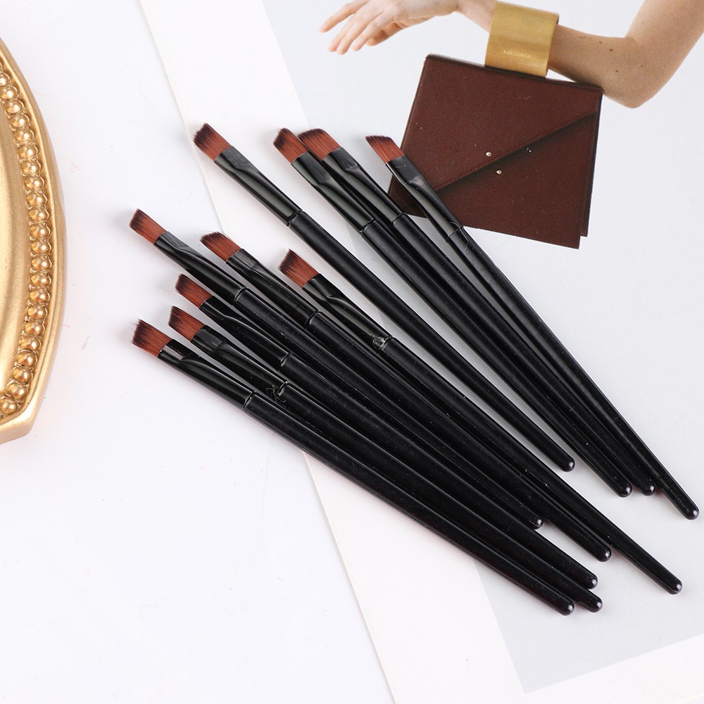 💎OKDEALS💎 10PCS Professional Eyebrow Brush Fashion Makeup Brushes Brow outline Cosmetic Blending Eyebrow Amazing Angled Synthetic Bristles Beauty Tools Eyeshadow