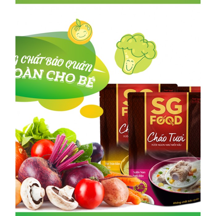 Cháo tươi SG Food đủ hương vị