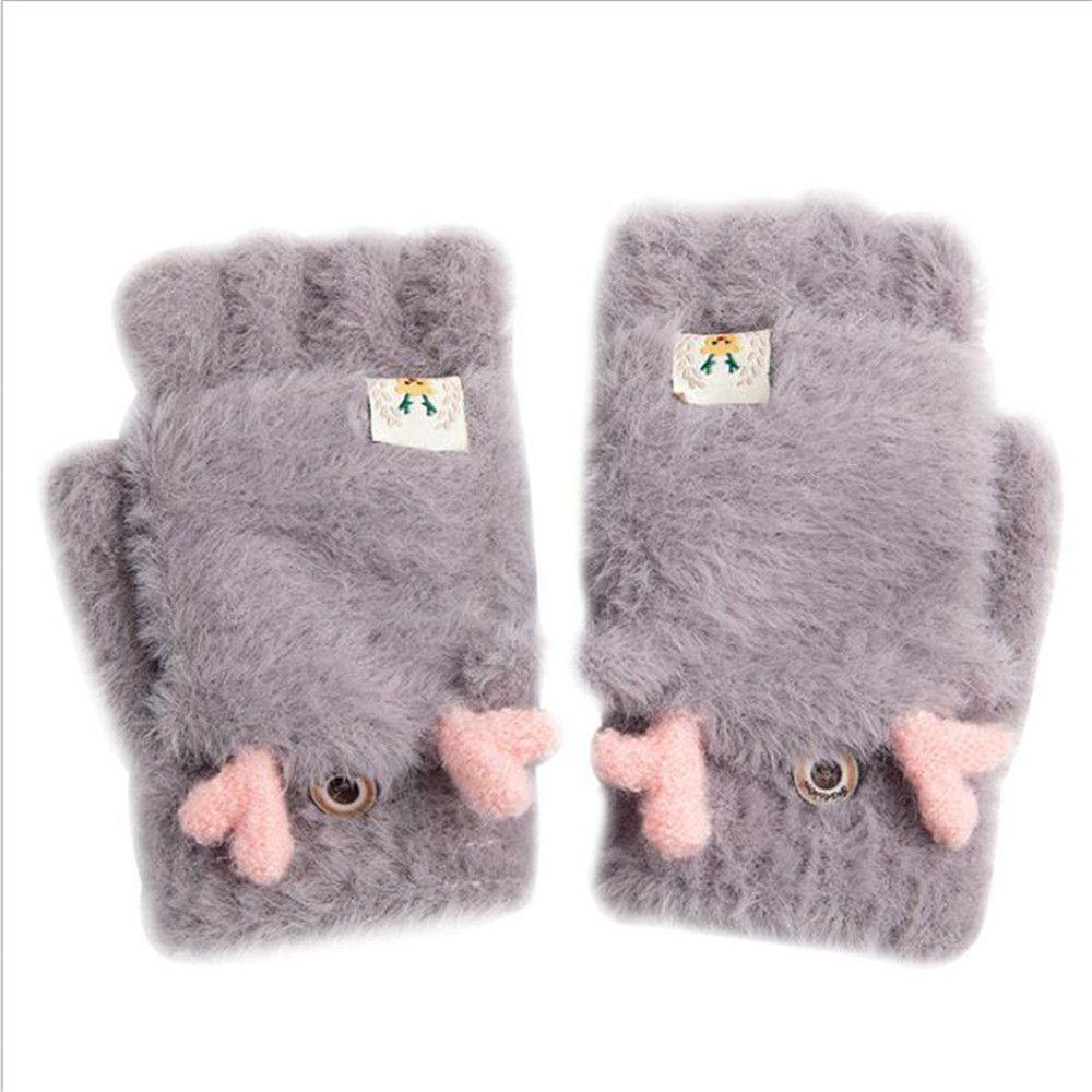 BTLIMER Găng Tay Len Hở Ngón Thời Trang Cho Nữ