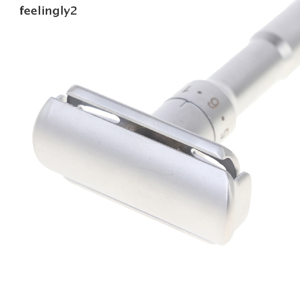 Dao Cạo Râu Với Tay Cầm Đôi Kiểu Cổ Điển Kèm 5 Lưỡi Dao Cạo Chuyên Dụng Cho Salon Làm Tóc