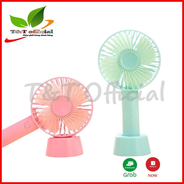 Quạt mini tích điện cầm tay có đế để bàn siêu hot