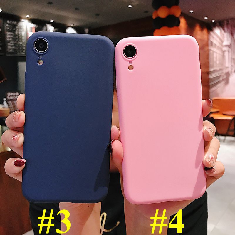 iPhone 12 Pro 5 5s 6 6s 7 8 Plus 6+ 7+ 8+ 6s+ SE 2020 SE2 Candy Colorful Black Navy Sky Blue Yellow Purple Pink Rose Apple Phone Cases Matte Soft Covers Readystock COD