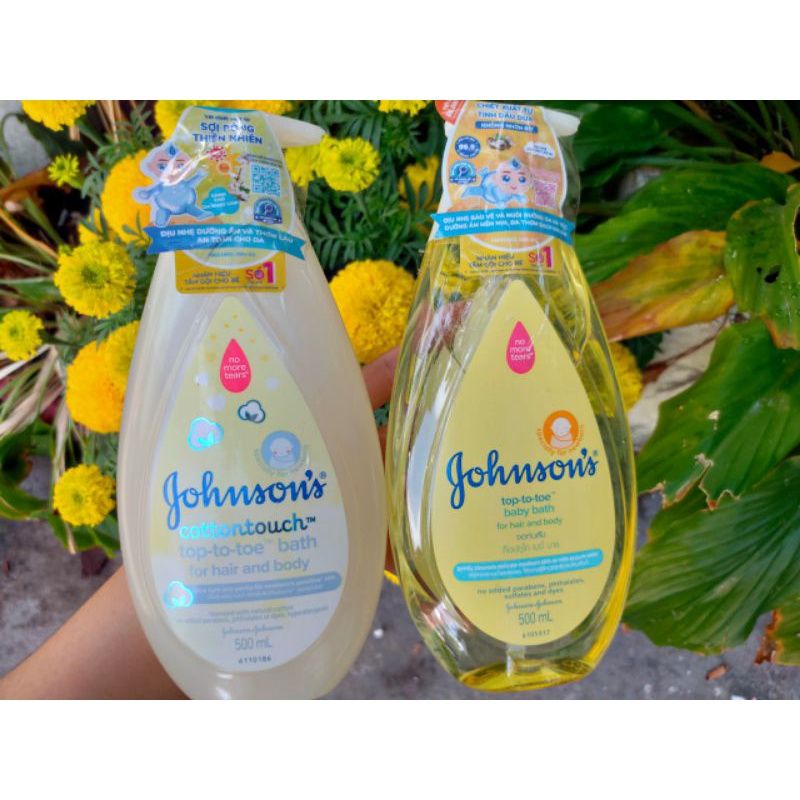 Dầu gội Johnson's baby óng mượt/thơm mát năng động 500ml