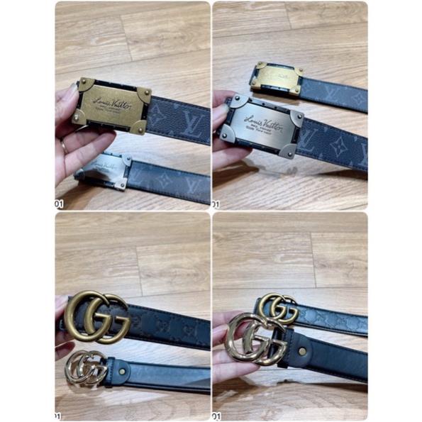[Sẵn Hàng] Thắt Lưng Da GC Cao Cấp - Dây Lưng LV Thời Trang Cho Nam
