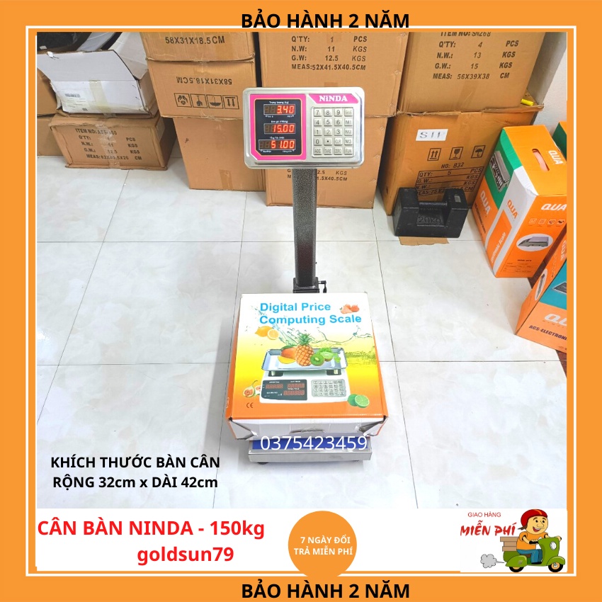 [ BH-24T ] cân bàn điện tử 150Kg tính tiền dùng cho cân hàng hóa  được làm bằng thép không gỉ