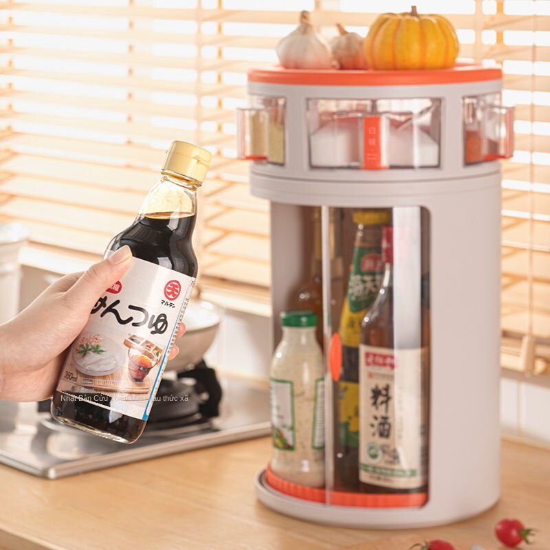 Kệ Xoay Đựng Gia Vị Tiện Lợi Cho Nhà Bếp
