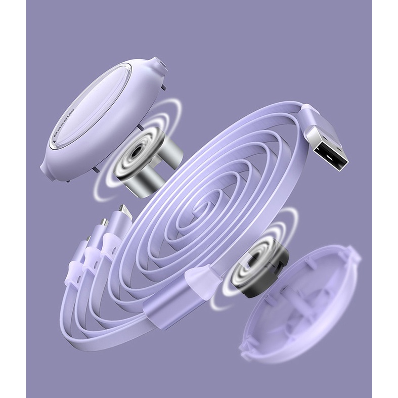 Baseus Cáp sạc dây rút 3 đầu thế hệ mới Baseus Bright Mirror 3 in 1