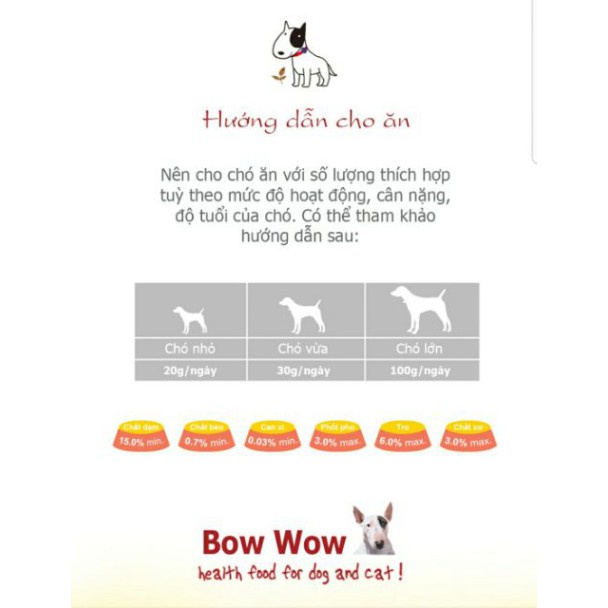 Bánh thưởng cho chó Bow wow snack hỗn hợp 150g 350g, thức ăn snack vặt huấn luyện cún Con Mèo Xiêm