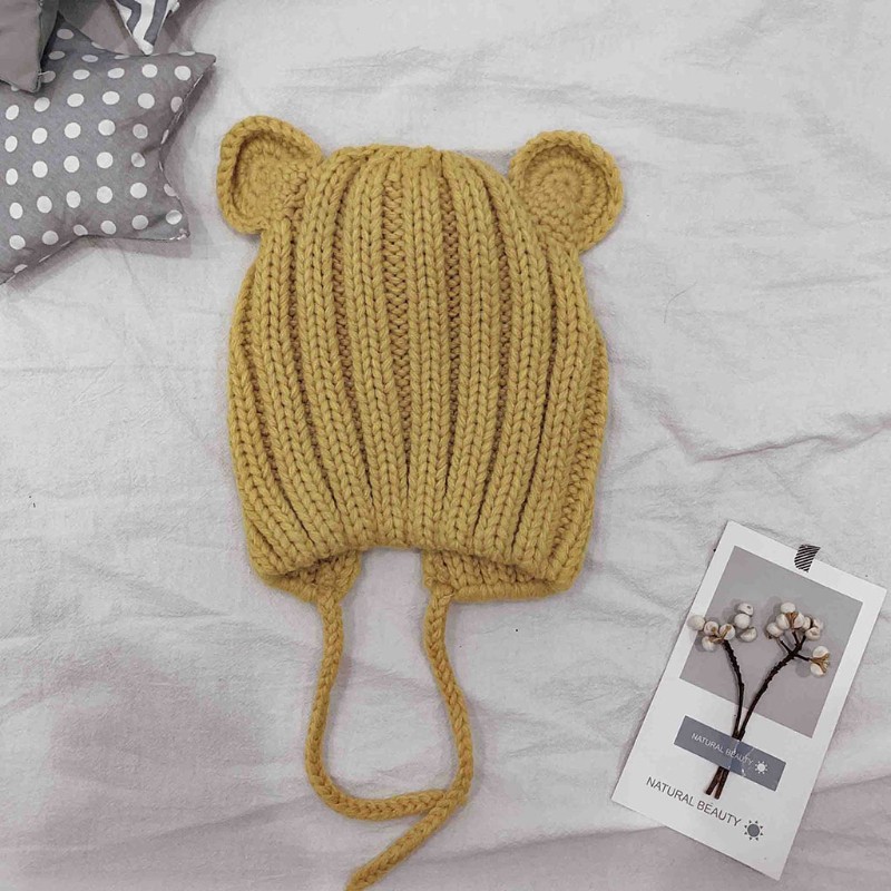 Mũ Beanie Giữ Ấm Tai Cho Trẻ Sơ Sinh