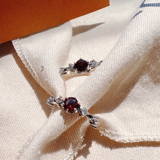 Nhẫn bạc garnet h.a.s